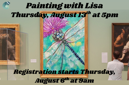 Dragonfly Painting with Lisa Thursday August 13 at 5pm