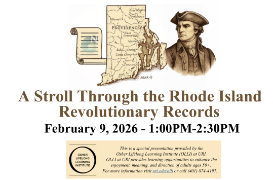 A Stroll Through RI Revolutionary Records Feb 9 at 1pm