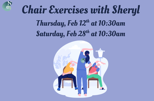 Chair Movement with Sheryl Feb 12 at 10:30am