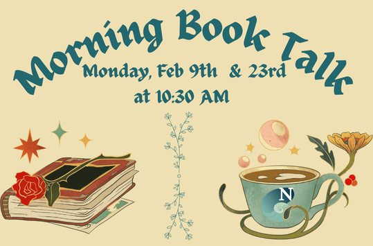 Monday Book talk Feb 9 at 10:30am