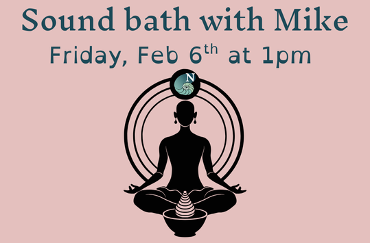 Sound bath with Mike Feb 6 at 1pm