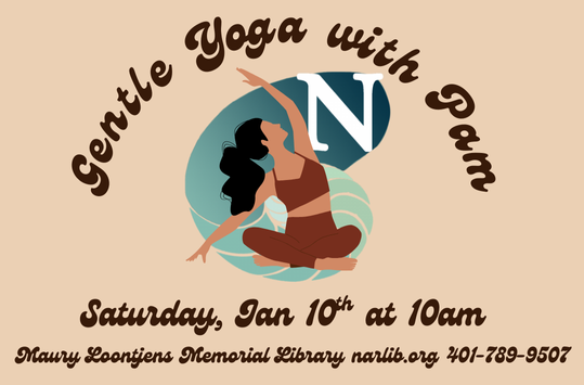 Gentle Yoga with Pam Saturday Jan 10 at 10am