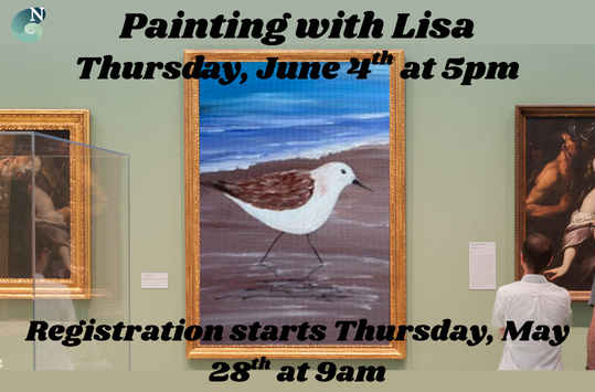 Painting with Lisa Thusday June 4 at 5pm