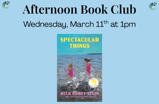 Afternoon Book Club Wed March 11 at 1pm
