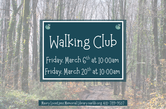 Walking Club Friday March 6 at 10am