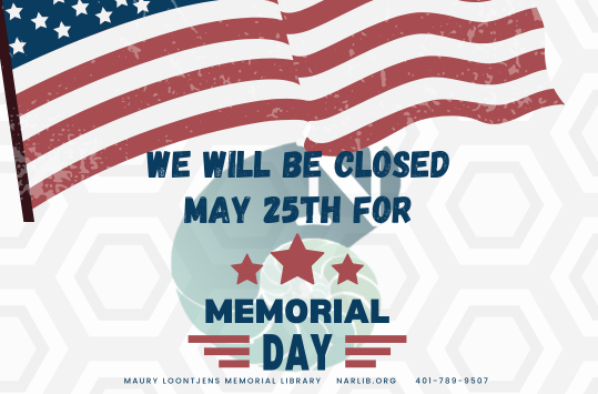 Library closed for Memorial Day May 25