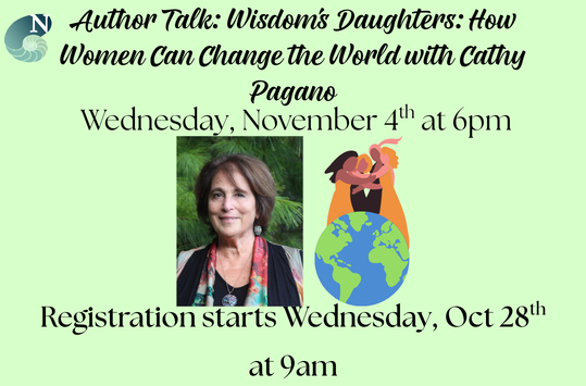 Author Talk: Cathy Pagano Wednesday Nov 4 at 6pm