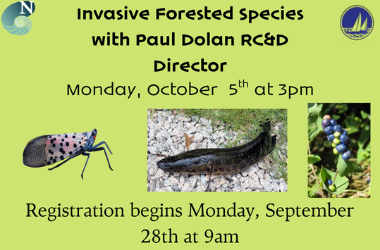Invasive Forested Species Monday Oct 5 at 3pm