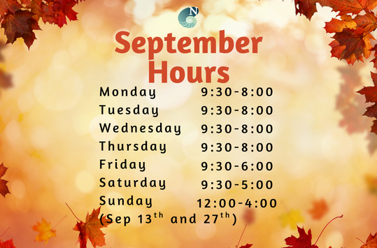 Sept Library Hours