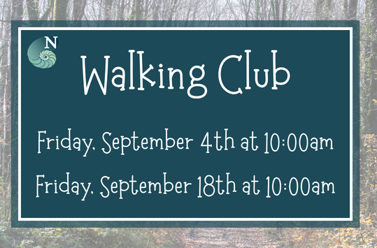 Walking Club Friday Sept 4 at 10am Narragansett Community Center
