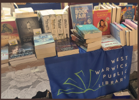 Picture of books at a previous book fair.